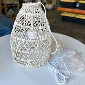 Serena & Lily Summerland Coastal Outdoor Bell Pendant (Small)-Driftwood White